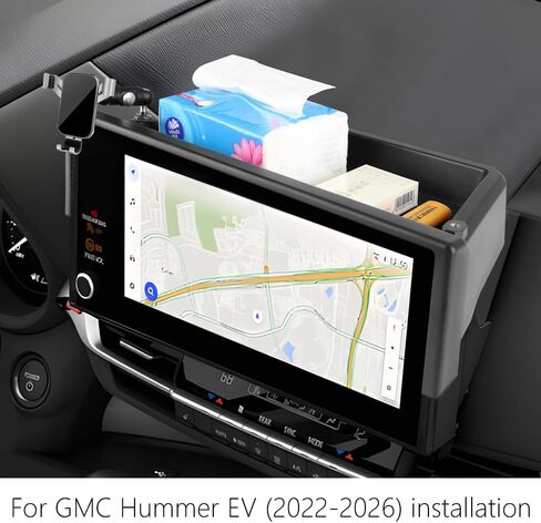 Car Phone Holder Center Console Organizer Tray for GMC Hummer EV 2022 2023 2024 2025 2026 Auto Interior Accessories Best Cell Phones Mount Mobile CellPhone Stand Dashboard Screen Storage Accessory in Kuwait