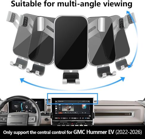 Car Phone Holder Center Console Organizer Tray for GMC Hummer EV 2022 2023 2024 2025 2026 Auto Interior Accessories Best Cell Phones Mount Mobile CellPhone Stand Dashboard Screen Storage Accessory in Kuwait