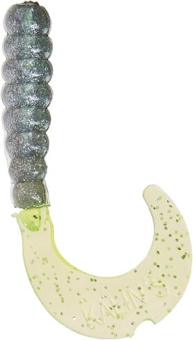 Kalin's 2 Inch Triple Threat Grub (10 Pack), Tennessee Shad/Chartreuse Tail in Saudi Arabia