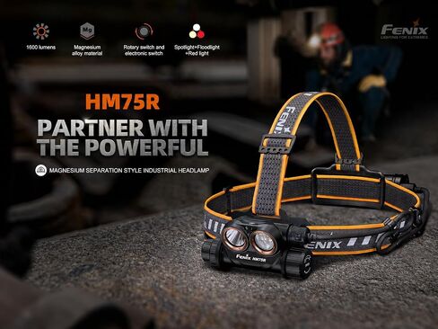 Fenix HM75R 1600 Lumen USB-C Rechargeable Work Headlamp in Kuwait