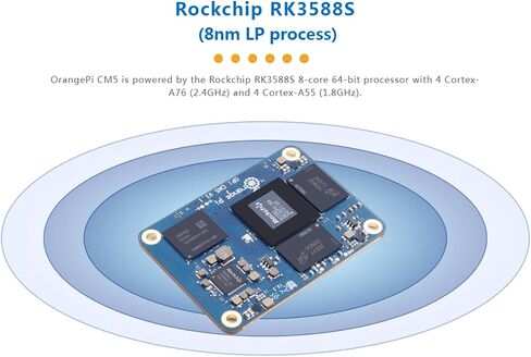 Orange Pi CM5 Core Board 4GB/8GB/16GB LPDDR4/4x Rockchip RK3588S with 32GB eMMC, Orange Pi CM5 Single Board Computer Run Linux/Ubuntu/Debian/Android OS (8, GB) in Saudi Arabia