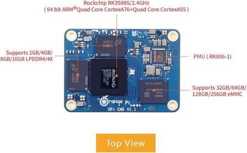 Orange Pi CM5 Core Board 4GB/8GB/16GB LPDDR4/4x Rockchip RK3588S with 32GB eMMC, Orange Pi CM5 Single Board Computer Run Linux/Ubuntu/Debian/Android OS (8, GB) in Saudi Arabia