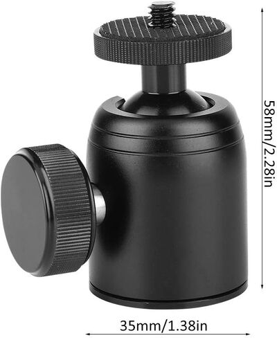 360° Rotating Compact Aluminum Alloy Ball Head for Panoramic Video with SLR Cameras in Kuwait