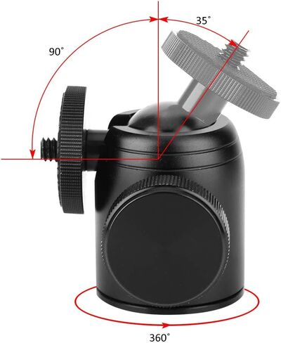 360° Rotating Compact Aluminum Alloy Ball Head for Panoramic Video with SLR Cameras in Kuwait