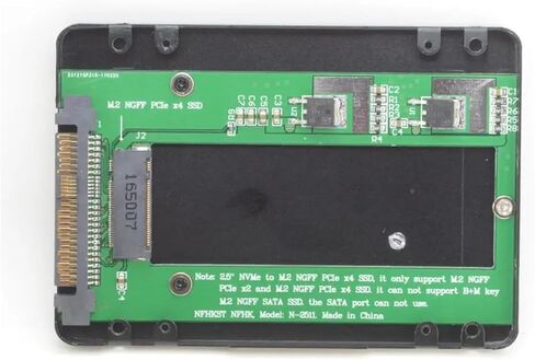 SFF-8639 NVME U.2 إلى NGFF M.2 M-Key PCIe SSD الضميمة للوحة الرئيسية استبدال SSD 750 P3600 P3700 in Kuwait