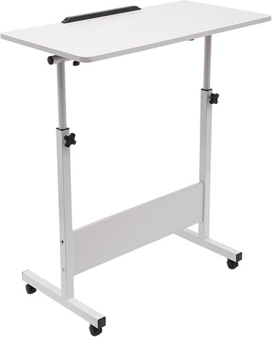 Mobile Laptop Desk, Rolling Computer Stand Portable Laptop Desk, White in Saudi Arabia