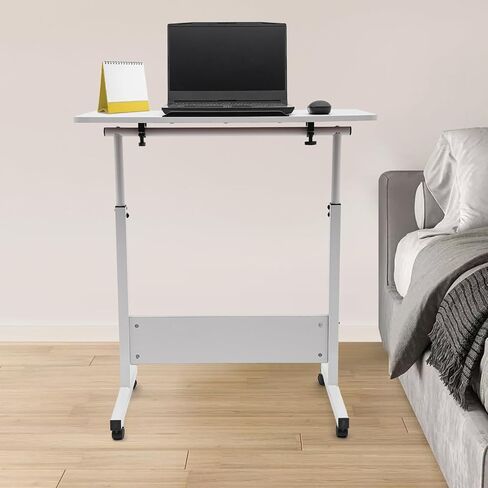 Mobile Laptop Desk, Rolling Computer Stand Portable Laptop Desk, White in Saudi Arabia