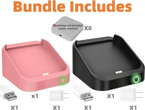 2 Packs Dock for Square Reader 2nd Generation, Holder Stand for Square Reader 2nd Generation, Smart Anti-Sleep Button, Anti-Slip Base Dock (Cable & Wall Charger, NO Machine in Kuwait