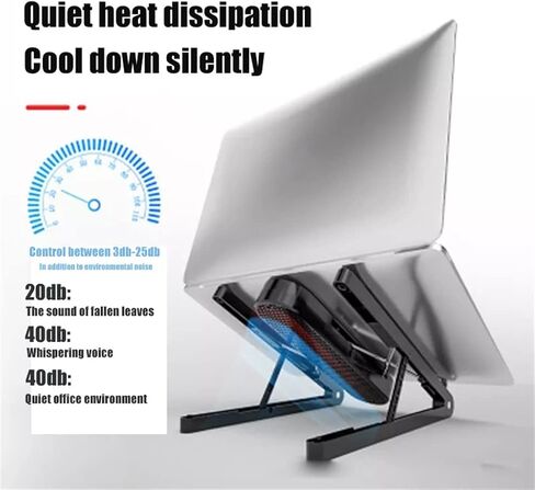 Foldable Laptop and Tablet Cooler Stand with Radiator Fan for Desktop in Kuwait