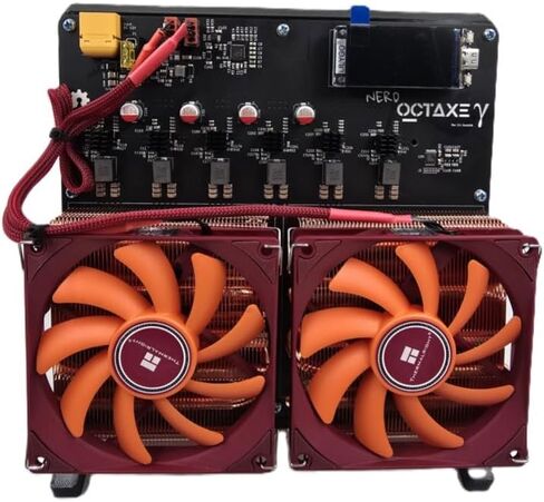 Upgraded 12TH/s Solo BTC Miner NerdOCTAXE γ Rev3.1 – BM1370 Chip, 20J/TH Efficiency 240W, Full Copper Heatsink,Energy Efficient Home Mining Machine in Kuwait