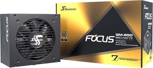 Seasonic Focus SSR-850FM, 850W 80+ Gold, Semi-Modular, Fits All ATX Systems, Fan Control in Silent and Cooling Mode, 7 Year Warranty, Perfect Power Supply for Gaming and Various Application (Renewed) in Kuwait