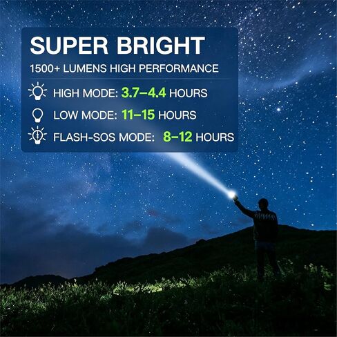 BUYSIGHT Rechargeable Spotlight 2000,000 Lumen, Spot Lights Flashlight in Kuwait