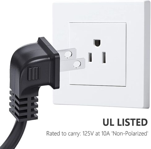 Replacement 5 ft AC Power Cord Compatible with Samsung UN75AU8000FXZA TV – 2-Prong Figure-8 (C7) 125V 7A Black Power Cable for 75" Crystal UHD 4K Smart Television in Kuwait