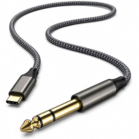 USB C to 1/4 inch TRS Stereo Audio Cable 6.6FT, Built-in DAC Chip Compatible with Android & iPhone 15/16/17, Samsung Galaxy S24, iPad Pro, MacBook for Amplifier, Mixer, Speaker (Audio Output Only) in Kuwait