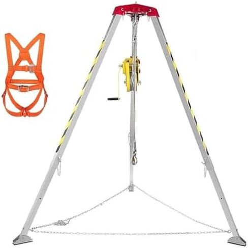 Heavy-Duty Rescue Tripod for Firefighters, 1200 lbs Capacity, Compact for Confined Spaces, Essential Lifting and Rescue Equipment in Kuwait