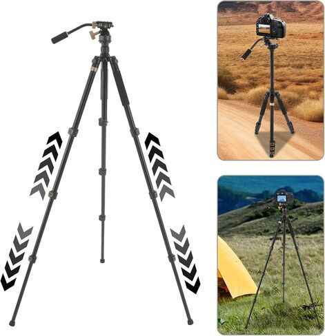 Photography Tripod Aluminum Alloy Quick Release Monopod Conversion 158cm in Kuwait