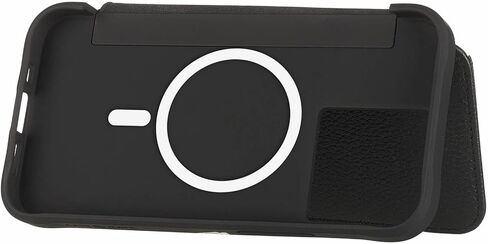 Case-Mate Wallet Folio iPhone 13 Pro Case - Black [10FT Drop Protection] [Compatible with MagSafe] Flip Folio Shockproof Cover Made with Genuine Pebbled Leather, Landscape Stand, Cash & Card Holder in Saudi Arabia