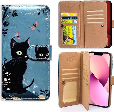 Bcov Case for iPhone 17e/iPhone 16e,Green Hummingbird Butterfly Multifunction Leather Phone Case Wallet Flip Cover with Multi Card Slots Pocket Wrist Strap for iPhone 17e/iPhone 16e in Saudi Arabia