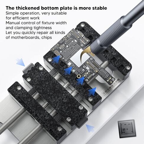 Stainless Steel Universal Repair Jig for Cell Phone Motherboard Maintenance and Chip Repair, with Sliding Module - Compatible with Most Cell Phone and Small Workpieces in Saudi Arabia