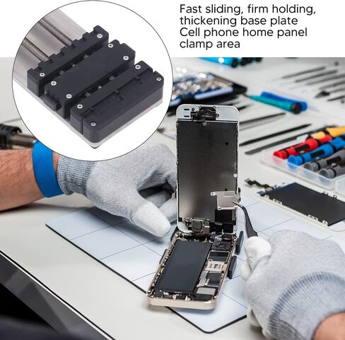 Stainless Steel Universal Repair Jig for Cell Phone Motherboard Maintenance and Chip Repair, with Sliding Module - Compatible with Most Cell Phone and Small Workpieces in Saudi Arabia