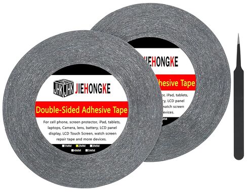 2pcs 2mm*50M Electronics Maintenancd Upkeep&Repair Double Sided Adhesive Tape with 1 Tweezers for Cell Phone, iPad, Tablets, Laptops, LCD Screen in Saudi Arabia