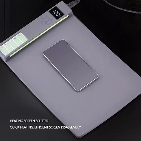 LCD Screen Separator Heating Pad, for Smartphone Tablet Below 16in with Adjustable Temperature 30-135 and Magnet Storage Design (US Plug 110V) in Kuwait