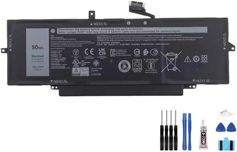 compatible For Dell Latitude 9330 2-in-1 Series 05Y3T9 GK1M0 LCD Display Touch Screen Digitizer Full Assembly Replacement Screen Repair Kit battery 47XV3 +Free Tools，For 47XV3 battery in Saudi Arabia