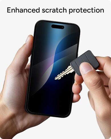 ZAGG Elite Privacy 360 Glass Screen Protector for iPhone 16 / iPhone 15-5X Ultra Strong Tempered Glass, 4-Way Privacy Filter, Scratch Protection, Anti-Smudge, Easy to Install, InvisibleShield in Kuwait
