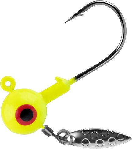 Dr.Fish 10 Pack Underspin Jigs Heads Freshwater Fishing Jig Spinner Stand up Swimbait Bass Walleye Fishing Hooks Willow Blade Round Bottom in Kuwait