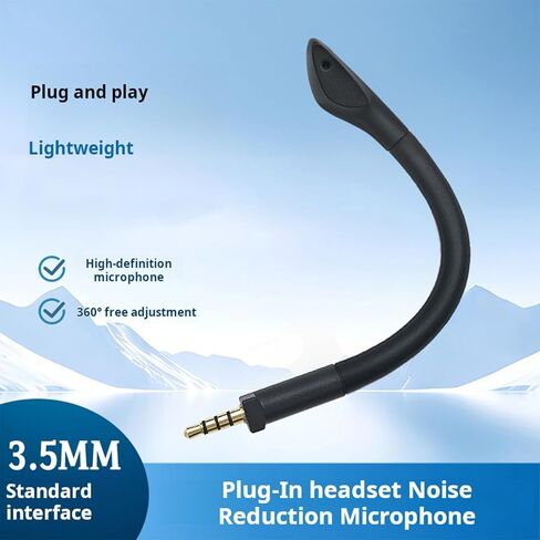 Lightweighted Microphone for Computer Headphones Perfect for Streaming and Online Use Flexible Boom Mic for Gaming in Kuwait
