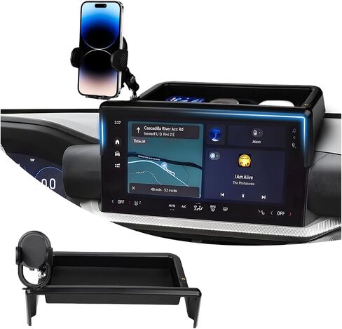 Karltys Dashboard Phone Holder Organizer Compatible with Ford Explorer 2025-2026, Screen Storage Tray with Clip-on Phone Mount for Explorer 13.2-Inch Touchscreen Accessories in Kuwait