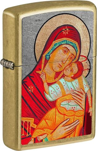 Zippo Lighter: Virgin Mary with Child - Street Brass 81747 in Kuwait