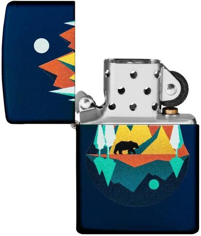 Zippo Geometric Bear and Mountains Design Pocket Lighter in Kuwait