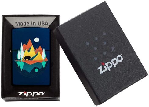 Zippo Geometric Bear and Mountains Design Pocket Lighter in Kuwait
