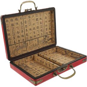 Box Mahjong Storage Box Wooden Storage Box Travel Jewelry Box Wood Storage Boxes Mahjong Carrying Box Majiang Mahjong Tiles Wood Mahjong Pack Box Mahjong Box Wooden Box Delicate