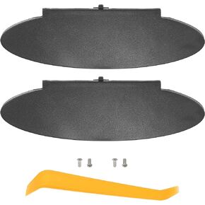 Motoforti Sun Visor Mirror Cover, Driver and Passenger Side Vanity Mirror Cover Visor Lid, for Porsche 911 1996-2010, ABS, Black, 1 Set