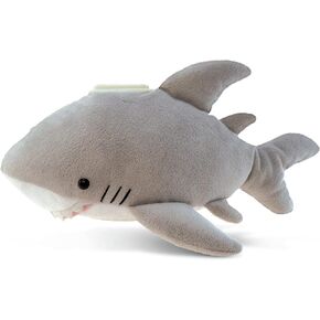 DolliBu Gray Shark Plush Coin Bank - Super Soft Stuffed Animal Shark Piggy Bank, Ocean Life Plush Animal Money Kids Savings Bank, Girls and Boys Money Bank, Cute Shark Themed Gifts for Kids- 9 Inches