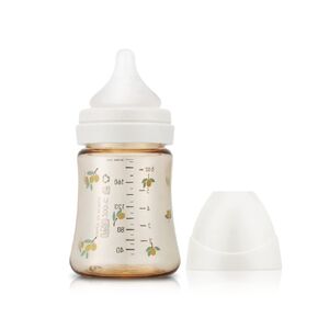 Grosmimi PPSU Baby Bottle, BPA Free (10oz Olive_White)