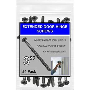 Oil Rubbed Bronze Wood Screws 9 X 3 Inch – Extra Long Door Hinge Screws - Door Security Screws - 24 Pack