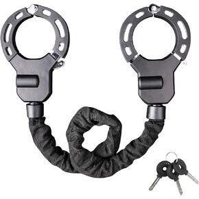 Electric Scooter Lock, Electric Scooter Accessories, Alloy Material, Three Keys, Chain Lock Suitable for Electric Scooters, Bicycles, Hoverboards