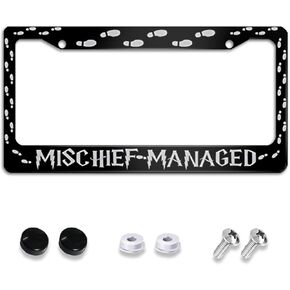 field tree Mischief Managed License Plate Frame, 6x12 Inch Novelty Aluminum Metal Auto Car Tag Car Accessories,12x6 Inch in Saudi Arabia