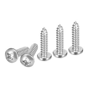#12x1-1/2" Phillips Pan Head Self-Tapping Screw - 25Pack - Bright Finish 304 Stainless Steel Sheet Metal Screws Wood Screws