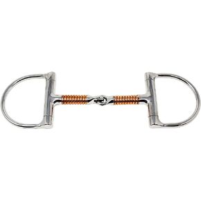 ProRider Horse 4-1/2" Stainless Steel D-Ring Copper Wire Snaffle Mouth Horse Bit 35513A