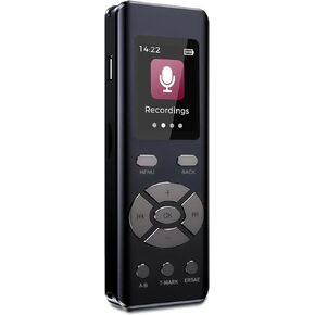 New 64GB Digital Voice Recorder Voice Activated Recorder for Lectures Meetings Audio Noise Reduction Dictaphone Recording With voice-activated recording, segmented recording, timed recording, outgoing