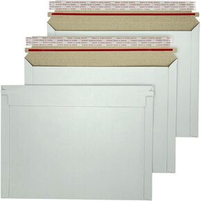 30 Pack White Rigid Mailers 12.5x9.45 Inches - Can Keep Flat Kraft Cardboard Mailer, Suitable for Protecting Shipping Gift Cards, Invitations, Photos, Documents