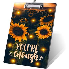 Cute Decorative Wooden Clipboard,Leopard Design Letter Size Clipboard with Low Profile Metal Clip for Women,Nurses, Students, Classroom, Office 8.5" x 12.5",Rose Gold Leopard