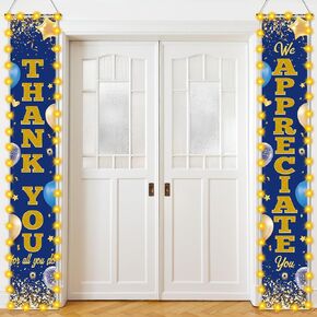 Tingjoo 2 Pcs CNA Week Lighted Thank You Banner We Appreciation You Door Banner Thank You for All You Do LED Hanging CNA Nurse Appreciation Banner Employees Retirement Door Sign, 12 x 71 Inches