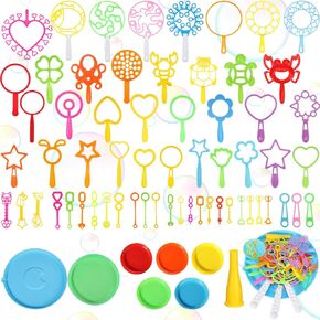 مجموعة عصا الفقاعات 101 قطعة من FairySandy للأطفال، صانعة الفقاعات الكبيرة مع صينية متنوعة، ألعاب صنع الفقاعات الصغيرة للبالغين والأطفال، وأعياد الميلاد الصيفية، والأنشطة الخارجية، وألعاب الحفلات