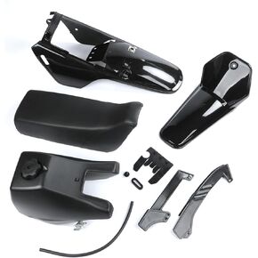 SUNQIAO PW80 Plastic Kit, Tank Seat Gas Cap Petcock for yamaha PW80 PY80 PEEWEE Y-Zinger 80 Kid Bikes (Black)
