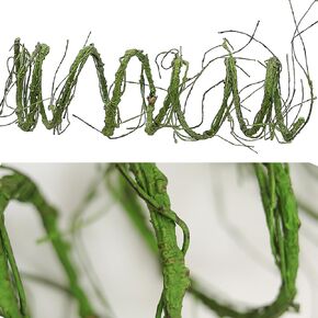 118 inch Big Artificial Green Tree Branches Ivy Grapevine Garland Fake Tree Trunk Wall Door Hanging Plants Twigs Moss for Garden Home Wedding Outdoor Jungle Leaves Room Decoration